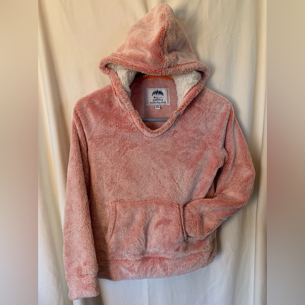 Member’s Mark cuddly plush pullover SUPER SOFT hoodie with pocket v neck